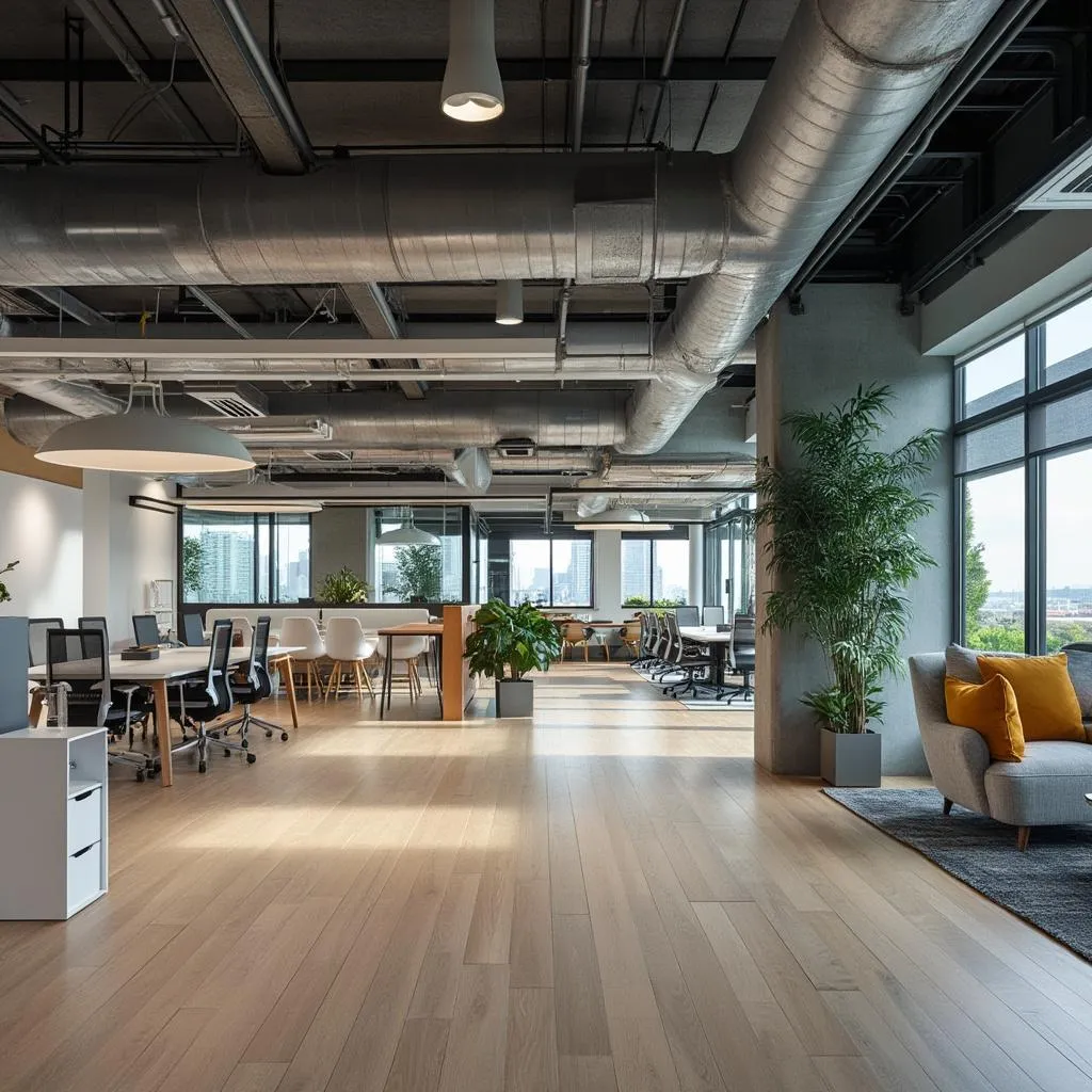 Espace de travail collaboratif moderne
