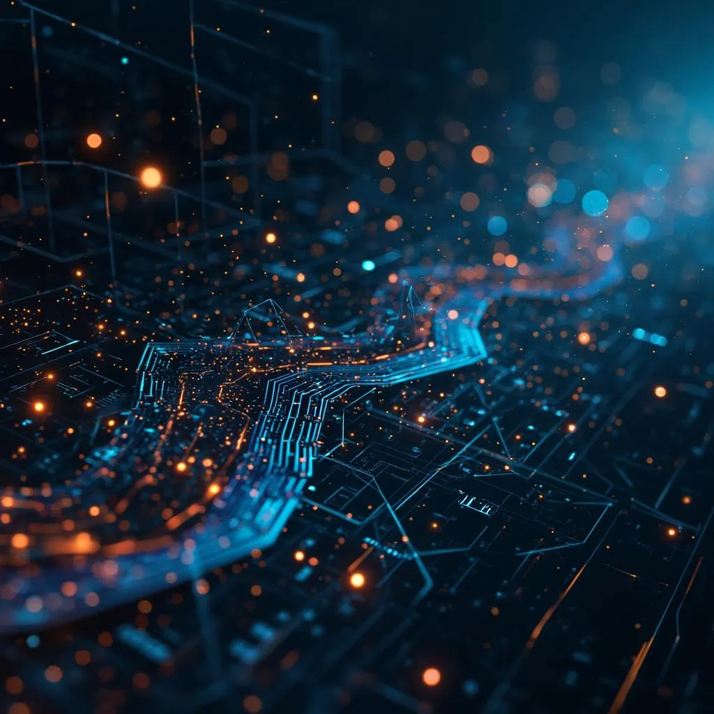Visualisation abstraite de la chronologie de l'innovation en IA